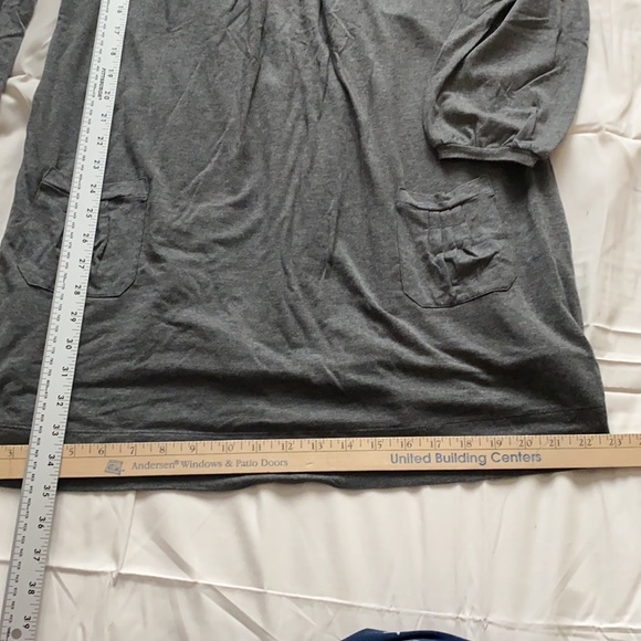 ME & EM Grey Tunic Pocket Dress Medium - Picture 5 of 7